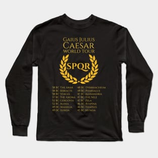 History Of Ancient Rome SPQR - Julius Caesar World Tour Long Sleeve T-Shirt